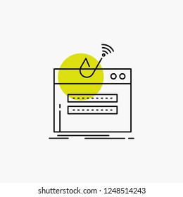 fraud, internet, login, password, theft Line Icon