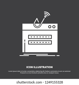 fraud, internet, login, password, theft Icon. glyph vector symbol for UI and UX, website or mobile application