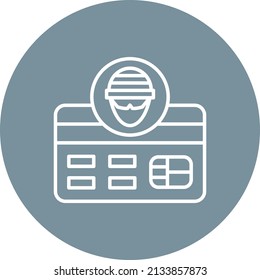 Fraud line circle icon vector image. Can also be used for web apps, mobile apps and print media.