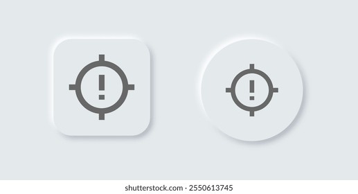 Fraud line icon in neomorphic design style. Cyber signs vector illustration.