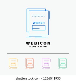 fraud, link, maleficient, malicious, script 5 Color Line Web Icon Template isolated on white. Vector illustration