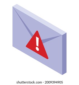 Fraud mail virus icon. Isometric of fraud mail virus vector icon for web design isolated on white background