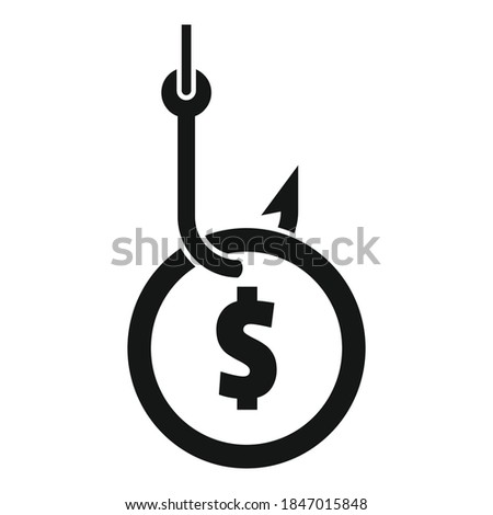 Fraud money hook icon. Simple illustration of fraud money hook vector icon for web design isolated on white background