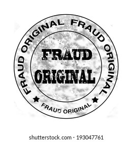 fraud original grunge stamp with on vector illustration