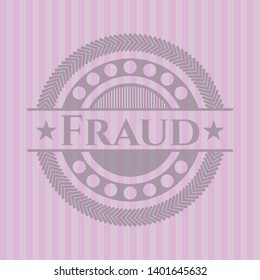 Fraud pink emblem. Retro. Vector Illustration. Detailed.