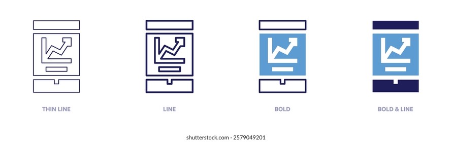 Fraud prevention icon in 4 different styles. Thin Line, Line, Bold, and Bold Line. Duotone style. Editable stroke.