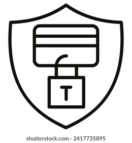Fraud Prevention icon line vector illustration
