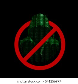 Fraud Prevention Sign Vector. Hacker Protection Icon For Cyber Security Systems.