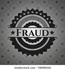 Fraud realistic black emblem