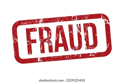 Fraude - juego de caucho rojo con efecto grunge