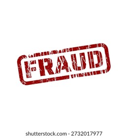  Carimbo vermelho fraude com efeito grunge