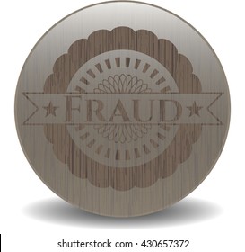 Emblema de madera retro de fraude