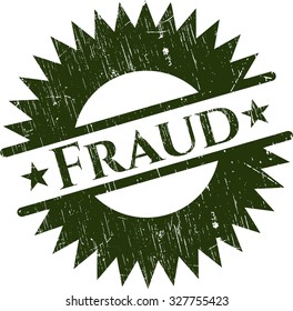 Fraud rubber grunge texture stamp