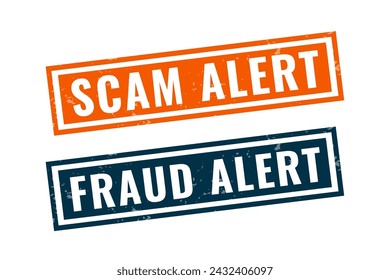 fraud and scam alert warning backgrounds for cyber security vector