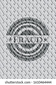 Fraud silver badge. Scales pattern. Vector Illustration. Detailed.