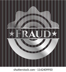 Fraud silvery shiny badge
