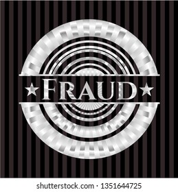 Fraud silvery shiny emblem