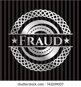 Fraud silvery shiny emblem