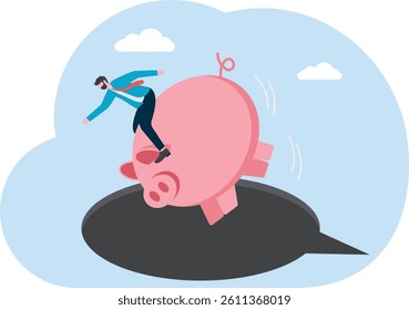 Fraud and trap, gold coins fall into the speech bubble

