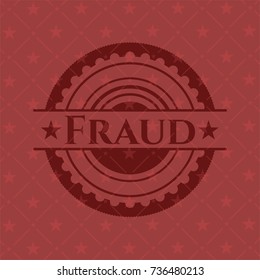 Fraud vintage red emblem