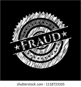 Fraud written with chalkboard texture