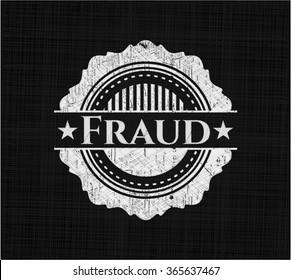 Fraud written with chalkboard texture