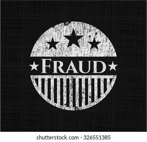 Fraud written on a blackboard