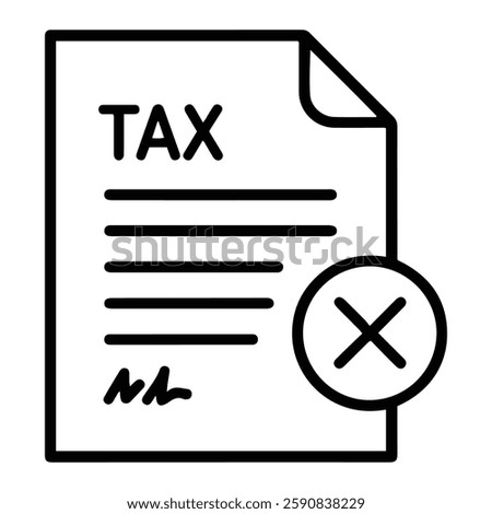 Fraudulent Tax Return Icon Indicating Financial Crimes, Tax Evasion, and Accounting Fraud Investigation