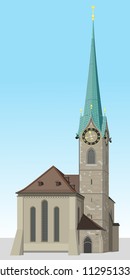 Fraumunster Church in Zurich