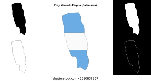 Fray Mamerto Esquiu department (Catamarca) mapa esboço set