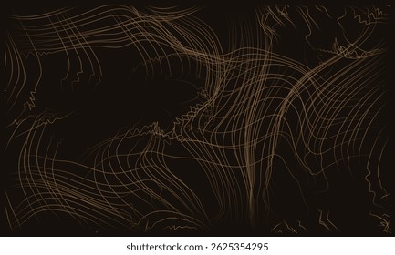 fils effilochés du temps, une illustration vectorielle abstraite représentant une chaîne déformée et un filet de trame. fils cassés et arrière-plan bord effiloché, courbure troublante de l'espace-temps.