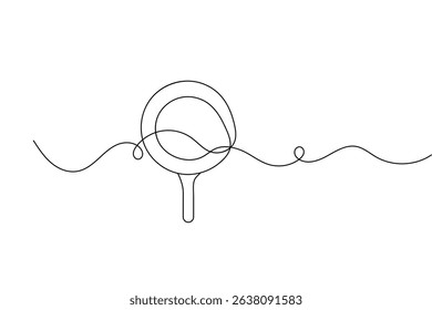 Fraying pan one line drawing minimalist style
