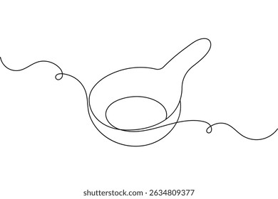 Fraying pan outline minimalist illustration vector
drawing