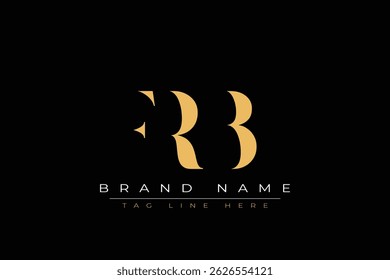 Projeto de logotipo de letra abstrata FRB. Este logotipo é desenhado por três letras abstratas.