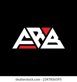 Diseño del logotipo de la letra triangular FRB con forma triangular. Monograma de diseño del logotipo del triángulo FRB. Plantilla de logotipo vectorial de triángulo FRB con color rojo. Logo triangular FRB Diseño sencillo, elegante y lujoso.