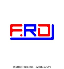 Diseño creativo del logotipo de la letra FRD con gráfico vectorial, logotipo FRD simple y moderno.