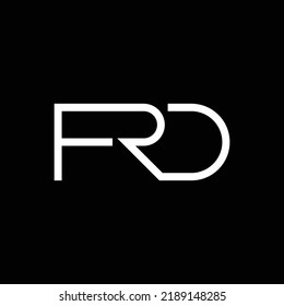 FRD monogram vector logo. Logo made from thin lines and consists of three letters. Logo for company, business, brand, office, industry, entertainment, finance, personal, and organization.