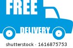 Fre delivery icon. Flat design