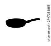 Fre pan silhouette vector flat design on white background.
