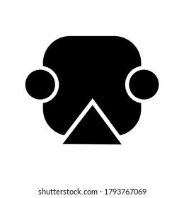 freak face vector with black color