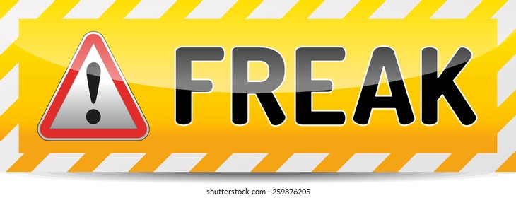 FREAK - Factoring RSA Export Keys Security attack warning banner with shadow on white background 