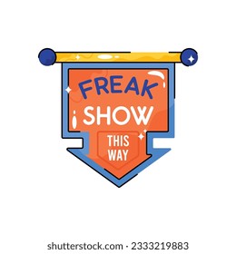 Freak show doodle vector filled outline Sticker. EPS 10 file