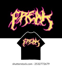 Freak Text  Vector  Illustration for tshirt design, Streetwear, Typography,Graffiti, poster, on white background