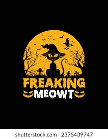 FREAKING MEOWT Pet t shirt design