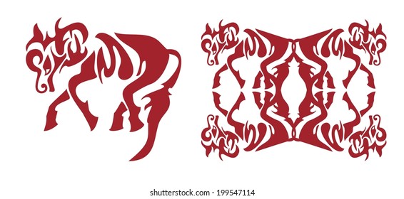 Freakish red horse element