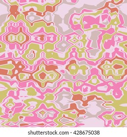 Freaky chaotic ornaments - vector seamless pattern