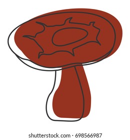 Freckle mushroom icon vector illustration for design and web isolated on white background. Mushroom vector object for labels, logos and advertising