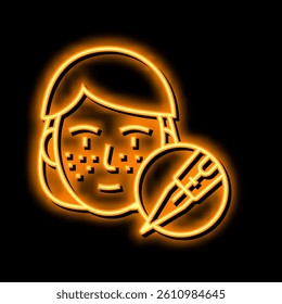 freckle tattoo neon light sign vector. freckle tattoo illustration