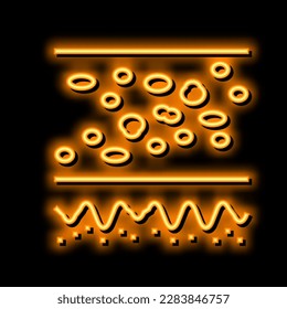 freckles skin neon light sign vector. freckles skin illustration
