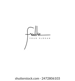 Freddie name signature logo vector design